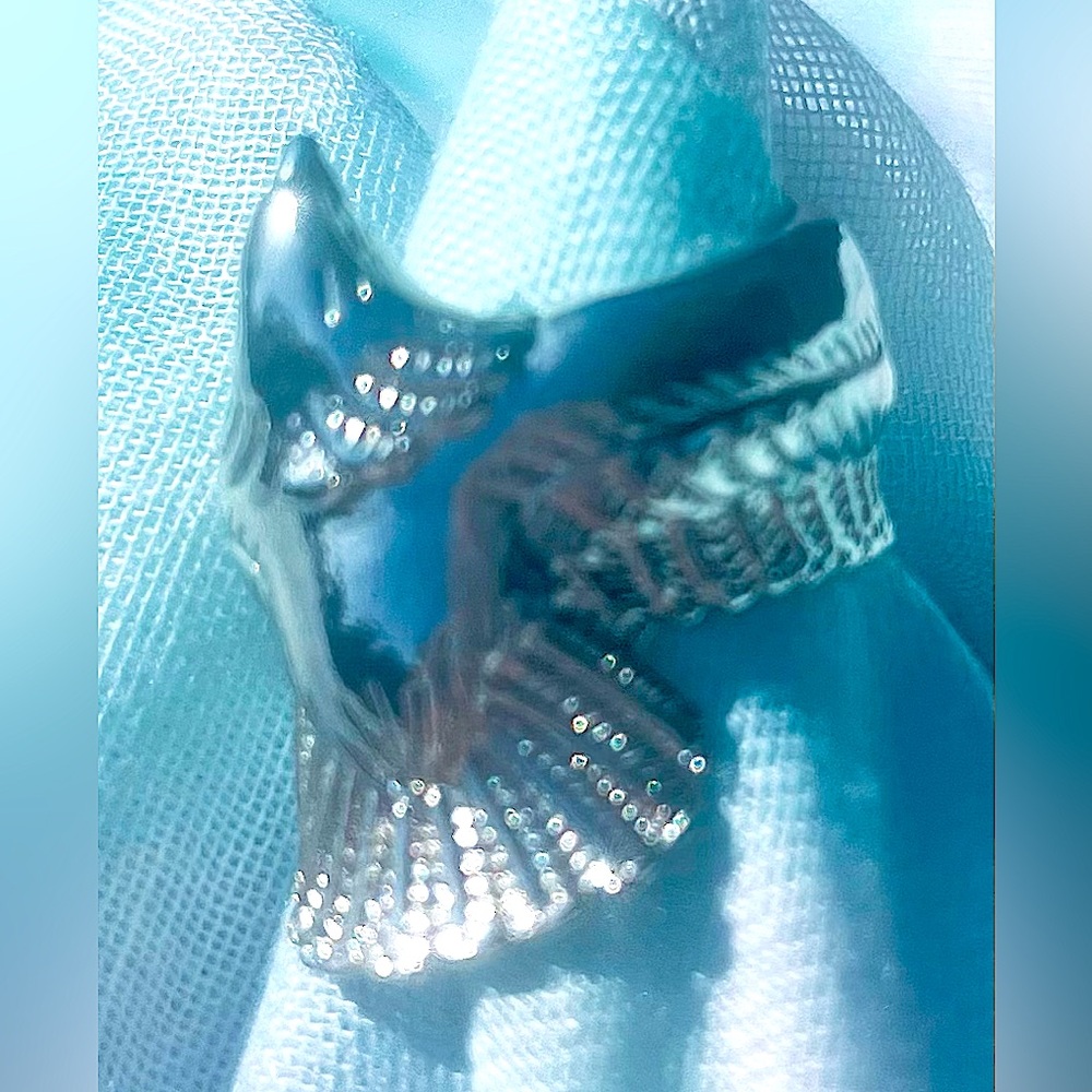 Silver Eagle Ring Mexico Eagle Mark - image 1